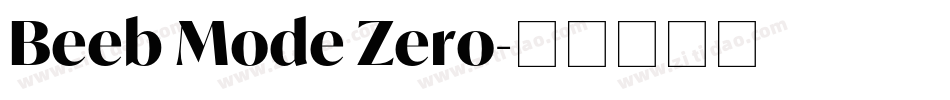 Beeb Mode Zero字体转换